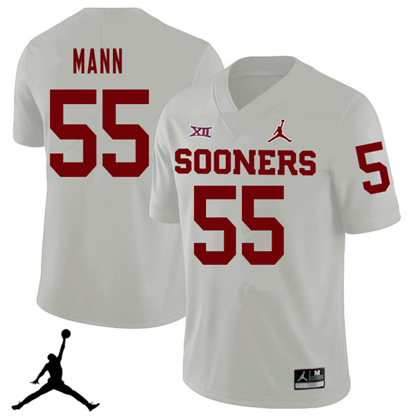 Oklahoma Sooners #55 Kenneth Mann 2018 College Football Jerseys Sale-White
